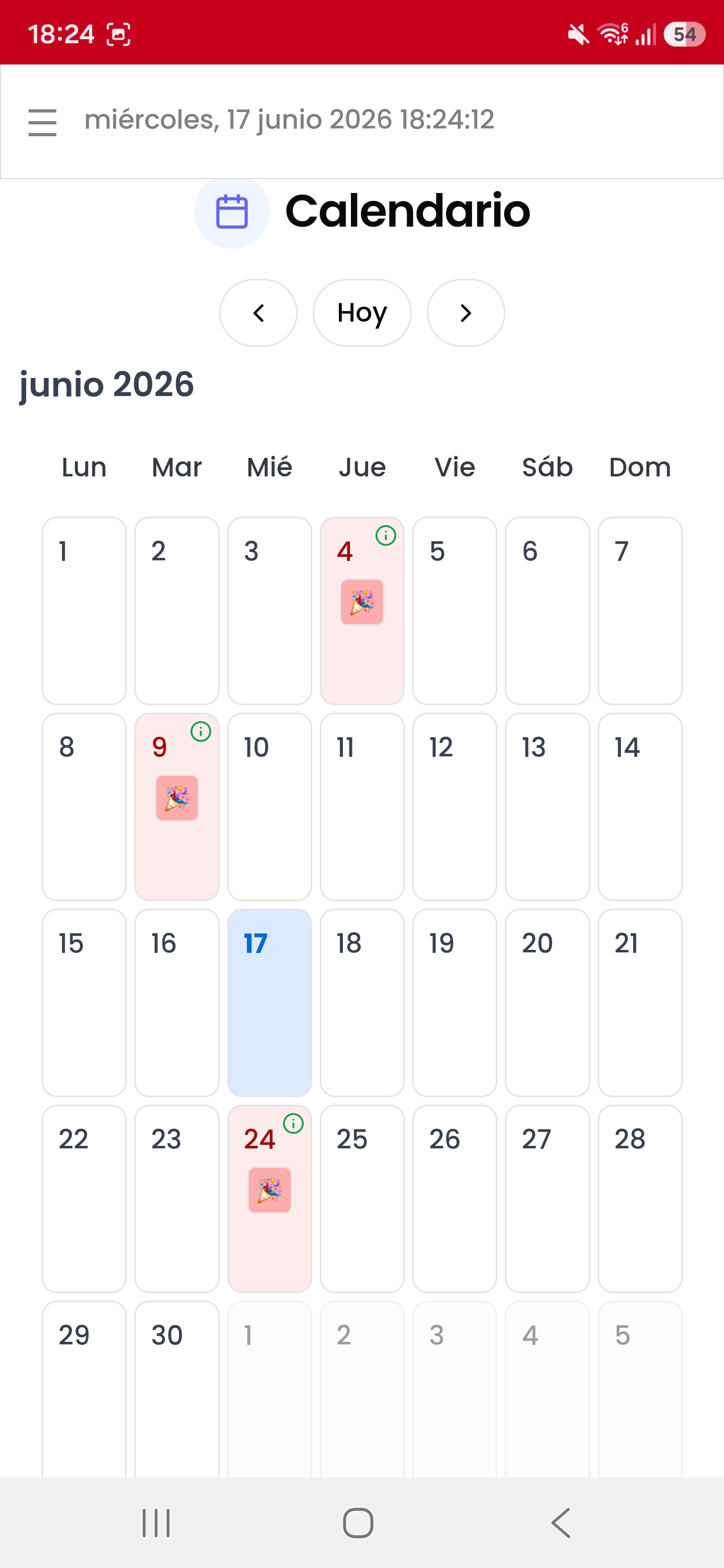 Calendario corporativo
